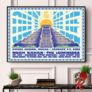 Out Of The Blue Fest 2025 Poster For Riviera Cancun Mexico On January 4-7 2025 With Full Lineup Home Decor Poster Canvas