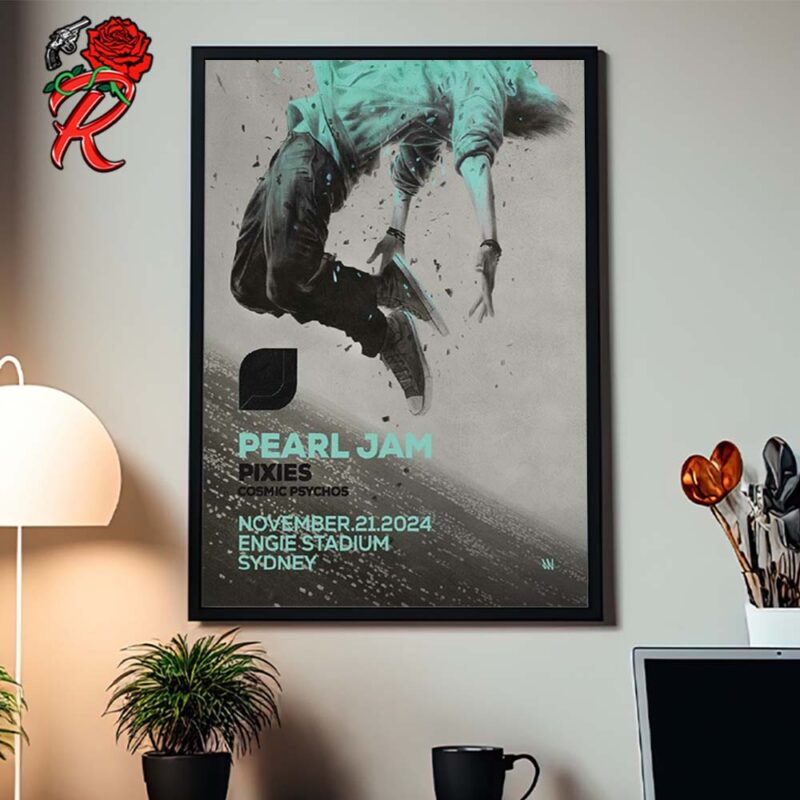 Pearl Jam And Pixies Event Poster For Sydney Australia Night 1 At Engie Stadium On November 21 2024 On Wangal Country Art By Sidney Waerts Home Decor Poster Canvas