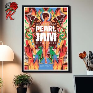 Pearl Jam Event Poster For Melbourne Australia Night 1 At Marvel Stadium On November 16 2024 Art By Justine McAllister Home Decor Poster Canvas