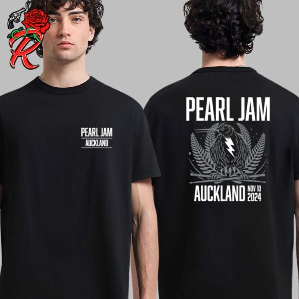 Pearl Jam Event Tee For Auckland Night 2 New Zealand At Go Media Stadium Mt Smart On November 10 2024 Two Sides Unisex T-Shirt