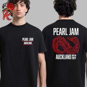 Pearl Jam Event Tee For Show In Auckland New Zealand At Go Media Stadium Mt Smart On November 8 2024 The Infinity Dragon Art Two Sides Unisex T-Shirt