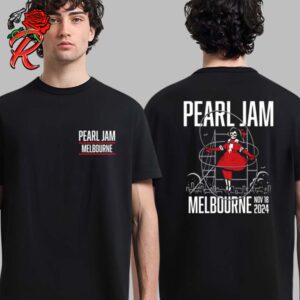 Pearl Jam Melbourne Australia Pop Up Shop Event Tee Night 2 At Marvel Stadium On November 18 2024 The Skeleton Girl Art Two Sides Unisex T-Shirt