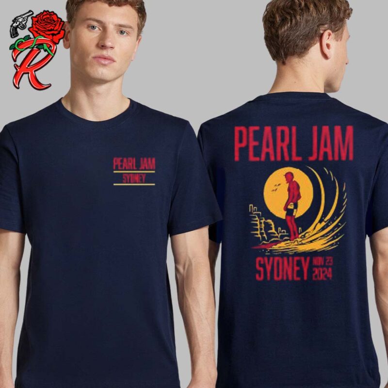 Pearl Jam Merch Event Tee For Sydney Australia Night 2 At Engie Stadium On November 23 2024 Two Sides Unisex T Shirt