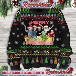 Phish Band Merry Phishmas Christmas Christmas Ugly Sweater Black Version