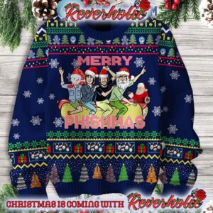 Phish Band Merry Phishmas Christmas Navy Design Gifts For Holiday Christmas Ugly Sweater