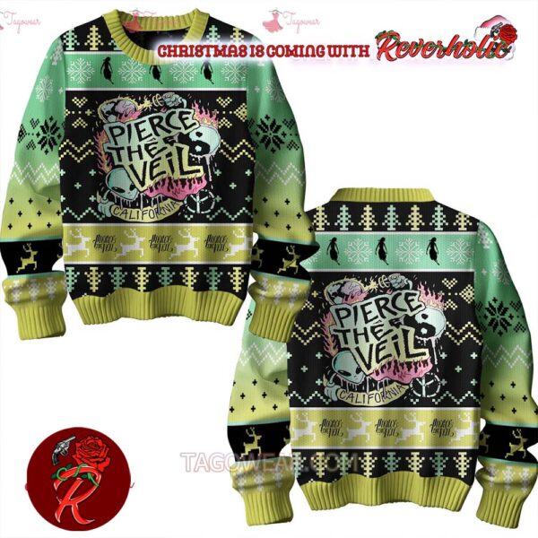 Pierce The Veil Alien California Holiday Gift For Fans Ugly Christmas Sweater