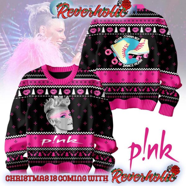 Pink Never Gonna Not Dance Again Merry Christmas Gifts For Holiday Christmas Ugly Sweater