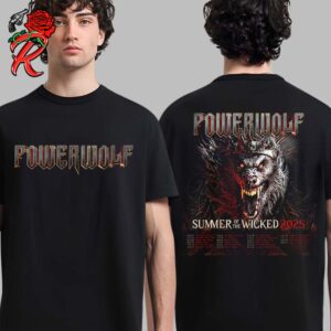 Powerwolf Summer Of The Wicked 2025 Tour Dates List Two Sides Unisex T-Shirt