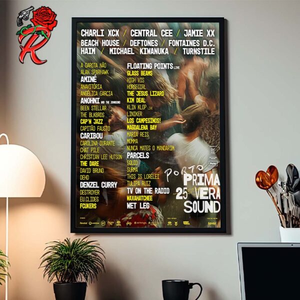 Primavera Sound Festival Porto 2025 Full Lineup Home Decor Poster Canvas