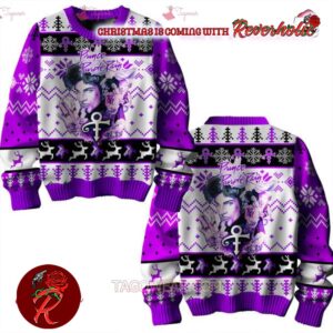 Prince Purple Rain Ugly Christmas Sweater Holiday Gift For Fans