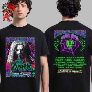 Rob Zombie Freak On Paradise Tour 2024 Festival Of Horror 2024 Itin Two Sides Unisex T-Shirt