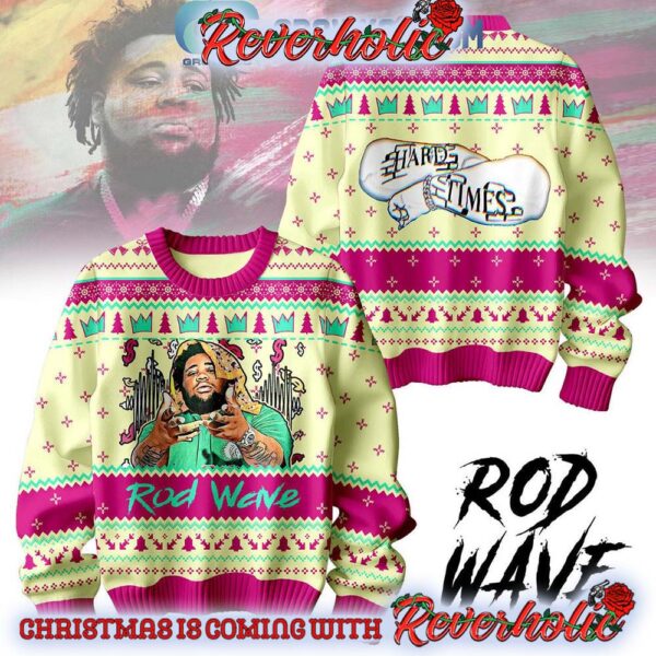 Rod Wave Hard Times For Christmas Gifts For Holiday Christmas Ugly Sweater