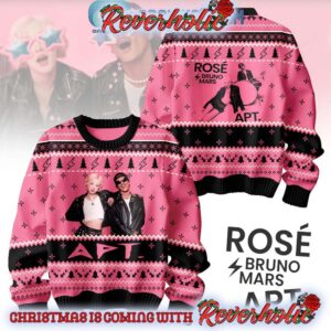 Rose Black Pink Bruno Mars Apt Merry Christmas Gifts For Holiday Christmas Ugly Sweater