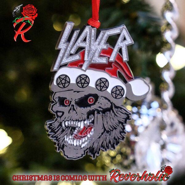 Slayer Laughing Santa Skull 2024 Holiday Gift Christmas Tree Decorations Ornament