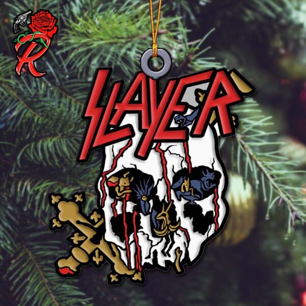 Slayer South of Heaven Skull 2024 Holiday Gift Christmas Tree Decorations Ornament