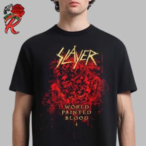 Slayer World Painted Blood Skull Tee 15th Anniversary 2009 2024 Unisex T-Shirt