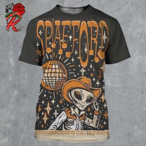 Spafford Poster For Show In Pioneertown California At Pappy And Harriest On November 2 2024 The Disco Alien Art All Over Print Shirt