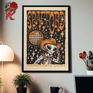 Spafford Poster For Show In Pioneertown California At Pappy And Harriest On November 2 2024 The Disco Alien Art Home Decor Poster Canvas