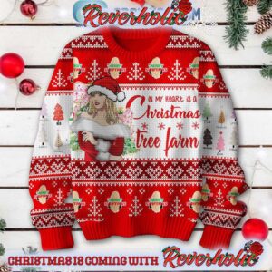 Taylor Swift Christmas In My Heart Is A Tree Farm Red Design Gifts For Holiday Christmas Ugly Sweater