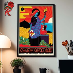 Tedeschi Trucks Band Poster For Show In Charlotte North Carolina Night 1 At Dvens Auditorium On November 12 2024 Home Decor Poster Canvas