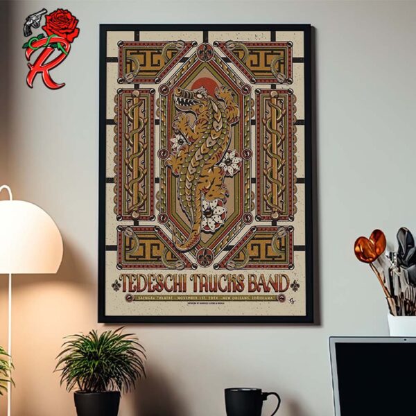 Tedeschi Trucks Band Poster For Show In New Orleans Louisiana Night 1 At Saenger Theatre On November 1 2024 Home Decor Poster Canvas