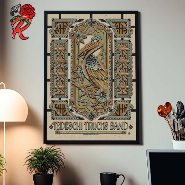 Tedeschi Trucks Band Poster For Show In New Orleans Louisiana Night 2 At Saenger Theatre On November 2 2024 Home Decor Poster Canvas