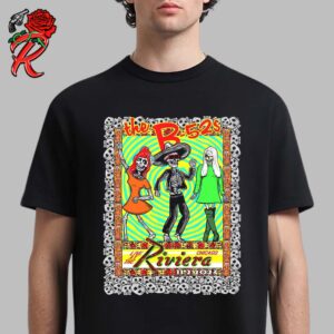 The B-52s Band Poster For Show In Chicago Live At Riviera On November 2 2024 Dancing Skeletons Art Unisex T-Shirt