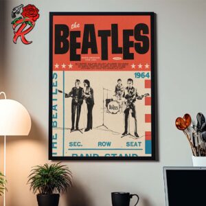 The Beatles 60th Anniversary Limited Edition Poster Meet The Beatles Home Decor Poster Canvas