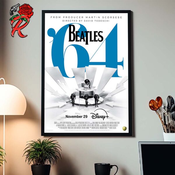 The Beatles Beatles 64 Original Documentary Disney Plus Poster Home Decor Poster Canvas