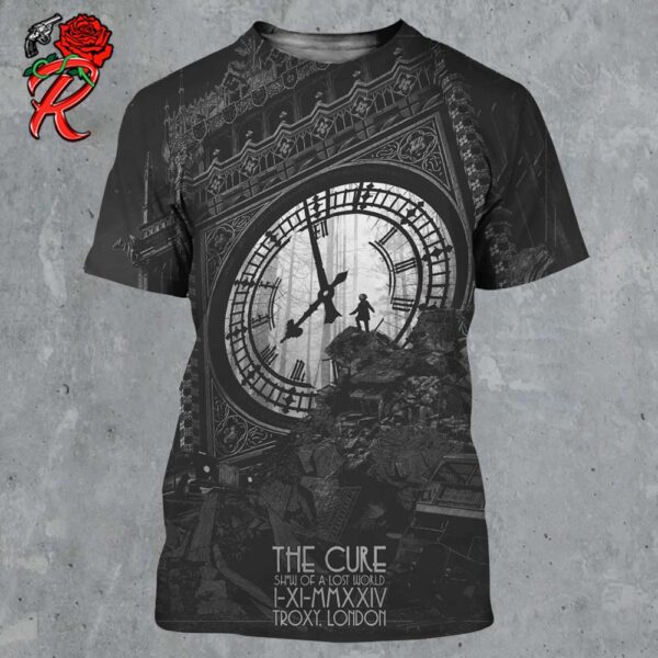 The Cure Show Of A Lost World Poster For Show At The Troxy In London On November 1 2024 The Big Ben Clock Art All Over Print Shirt