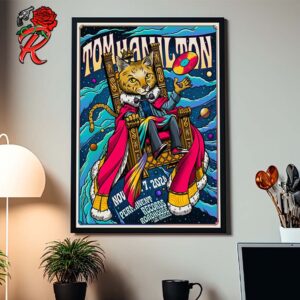 Tom Hamilton Gig Poster For Show In Los Angeles At Permanent Records Roadhouse On November 7 2024 The Cat King Art Home Decor Poster Canvas