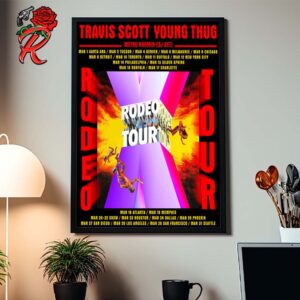 Travis Scott x Young Thug x Metro Boomin DJ Set Rodeo Tour 2025 Home Decor Poster Canvas