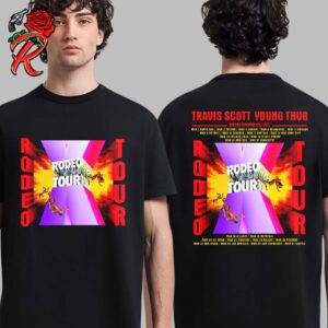 Travis Scott x Young Thug x Metro Boomin DJ Set Rodeo Tour 2025 Two Sides Unisex T-Shirt