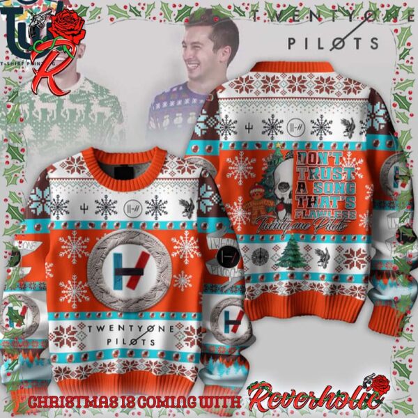 Twenty One Pilots Don’t Trust A Song Skeleton Ugly Christmas Sweater