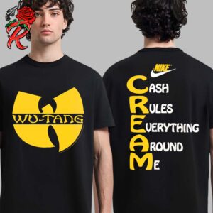 Wu Tang Clan x Nike Cream Tee Cash Rules Everything Around Me Two Sides Unisex T-Shirt