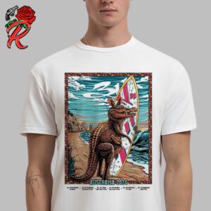 311 Australia 2024 Tour Poster Crocodile Surfing Art Unisex T-Shirt