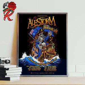 Alestorm And Nekrogoblikon Australia And New Zealand Tour 2025 Home Decor Poster Canvas