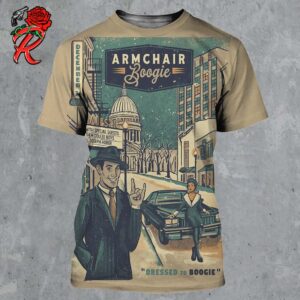 Armchair Boogie Dressed To Boogie NYE Poster In Madison Wisconsin At Majestic Theatre On December 31 2024 All Over Print Shirt