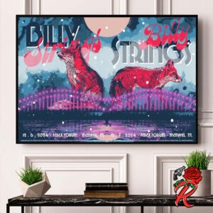 Billy Strings Memphis Tennessee Combined Poster At Fedexforum On December 6 And 7 2024 Two Fox Artwork Home Decor Poster Canvas