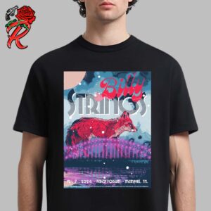 Billy Strings Memphis Tennessee Night 2 Poster At Fedexforum On December 7 2024 Fox Artwork Unisex T-Shirt