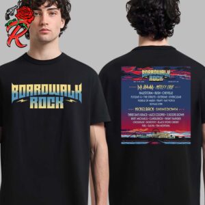 Boardwalk Rock Lineup And Dates Poster For Ocean City Maryland On May 17 And 18 2025 Two Sides Unisex T-Shirt