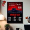 Avenged Sevenfold European Tour 2025 Tour Schedule Dates List Home Decor Poster Canvas