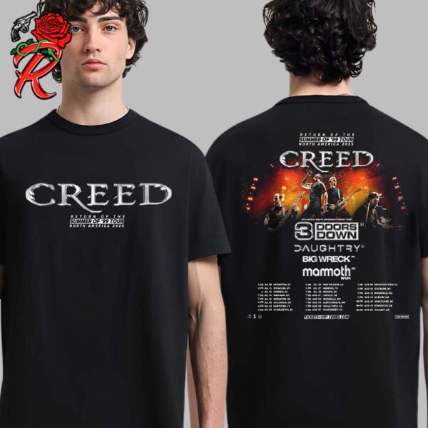 Creed Return Of The Summer Of 99 Tour North America 2025 Tour Date List Two Sides Unisex T-Shirt