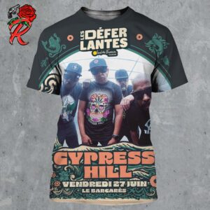 Cypress Hill Poster For Les Deferlantes Sud de France 2025 At Le Barcares On Vendredi 27 Juin All Over Print Shirt