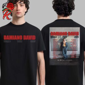 Damiano David The First World Tour 2025 Tour Date List Two Sides Unisex T-Shirt