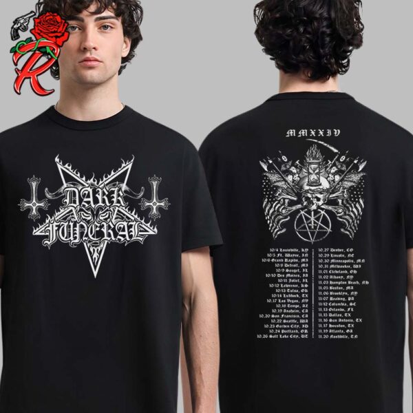 Dark Funeral VIP 2024 North American Tour Merch Two Sides Unisex T-Shirt