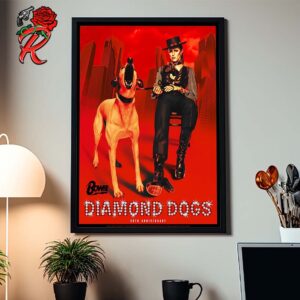 David Bowie Diamond Dogs 50th Anniversary Home Decor Poster Canvas