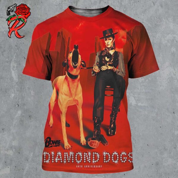 David Bowie Diamond Dogs 50th Anniversary Poster All Over Print Shirt