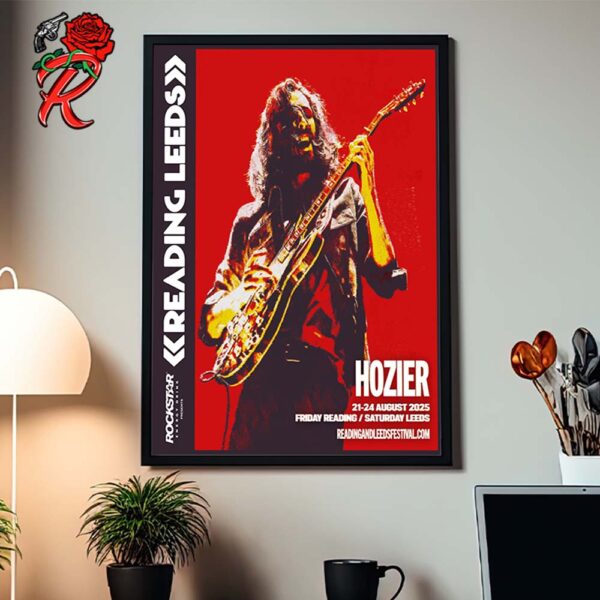 Hozier Headline Reading And Leeds Festival 2025 Sunday Reading Friday Leeds On August 2025 Home Decor Poster Canvas