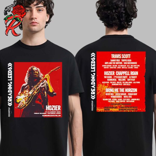 Hozier Headline Reading And Leeds Festival 2025 Sunday Reading Friday Leeds On August 2025 With Lineup Poster Two Sides Unisex T-Shirt